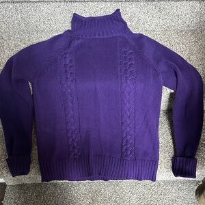 Chaps Deep Purple Turtleneck Sweater